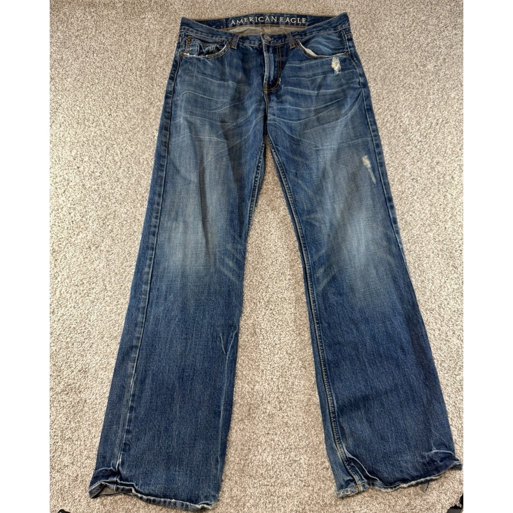 American Eagle Original Jeans Men's 32X30 Distressed Low Rise Bootcut